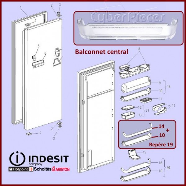 Balconnet intermédiaire Sholtés C00145319 CYB-340304