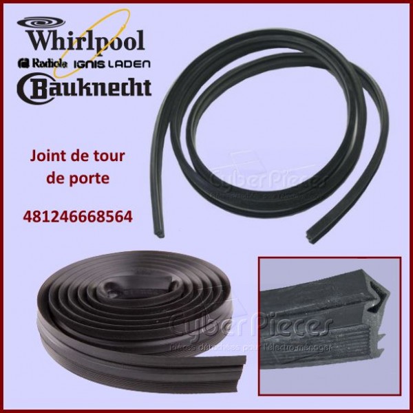 Joint de tour de porte Whirlpool 481246668564 - Pièces lave-vaisselle