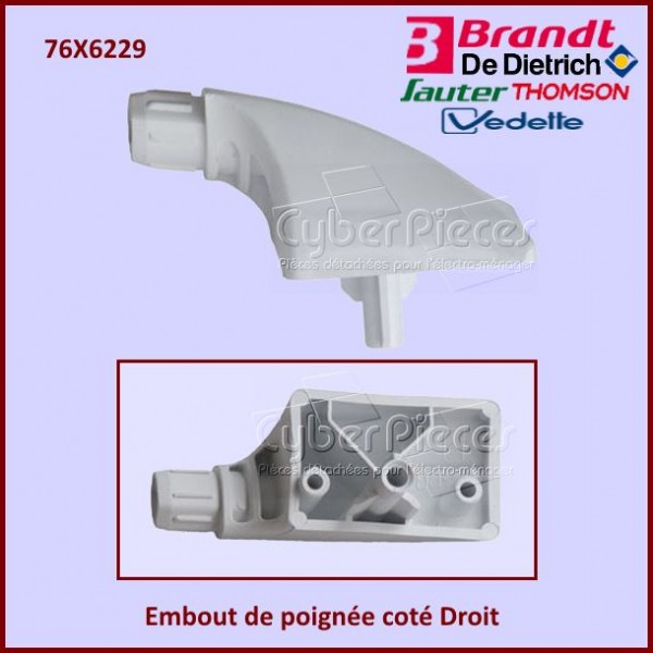 Embout de poignée coté Droit Brandt 76X6229 CYB-098564