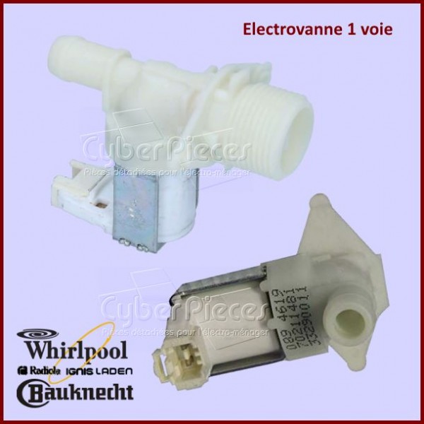 Electrovanne 1 voie 180° Whirlpool 481228128429 CYB-184540