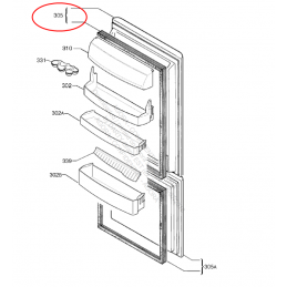 PORTE REFRIGERATEUR,MONOBLOC