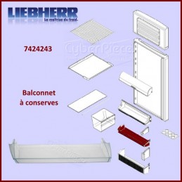 Balconnet Beurrier Liebherr 7424237 - Pièces réfrigérateur & congél