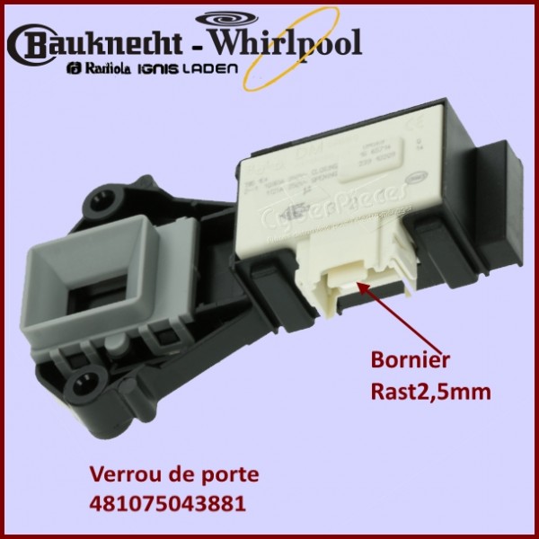 Sécurité de porte Whirlpool 481075043881 CYB-092845