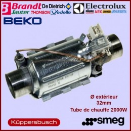 Élément chauffant 2000W - Ø 32 mm Electrolux 50297618006 CYB-012560