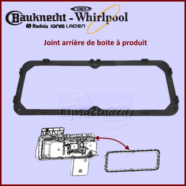 Joint arrière de boite à produit Whirlpool 480140101607 CYB-030151