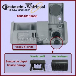 Touche du couvercle boite à produit Whirlpool 480140101606 CYB-178280