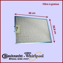 Filtre métal pour hotte Whirlpool 480122102063 CYB-197403