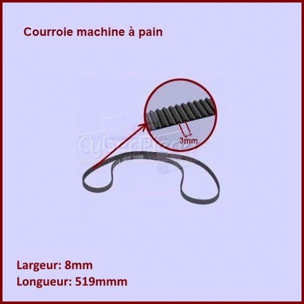 Courroie 519mm machine à pain - KW694643 CYB-107549