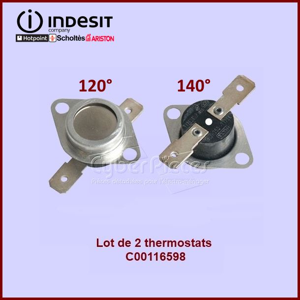 Kit de 2 thermostats Indesit C00116598