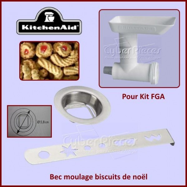 Bec moulage biscuits de noël adaptable Kitchenaid FGA Bec moulage biscuits de noël adaptable Kitchenaid FGA