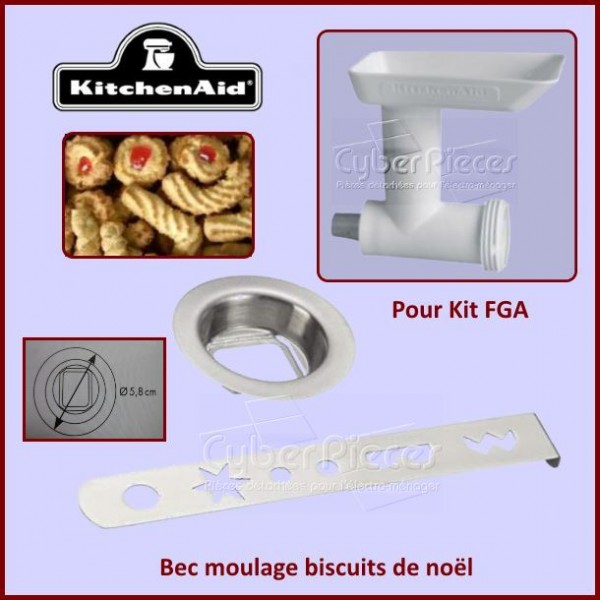 Bec de moulage N°5 biscuits de noël adaptable Kitchenaid FGA CYB-143790