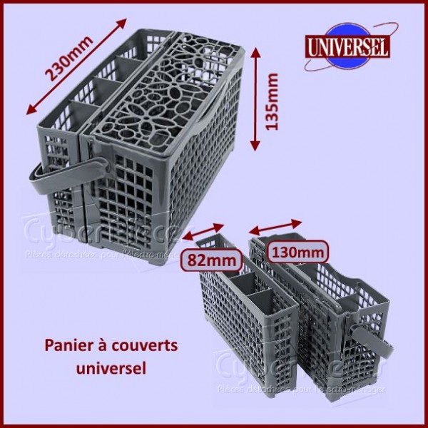 Panier à couverts universel 23x21x13,5cm - Pièces lave-vaisselle