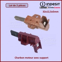 Lot de 2 Charbons moteur avec support 32x12,5x5mm CYB-047951