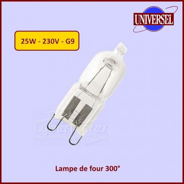 Ensemble de 3 ampoules G9 pour four halogène four G9 25w 230v