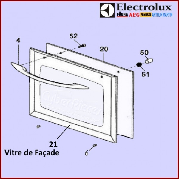 Vitre de Four Façade 3372192066 CYB-070263