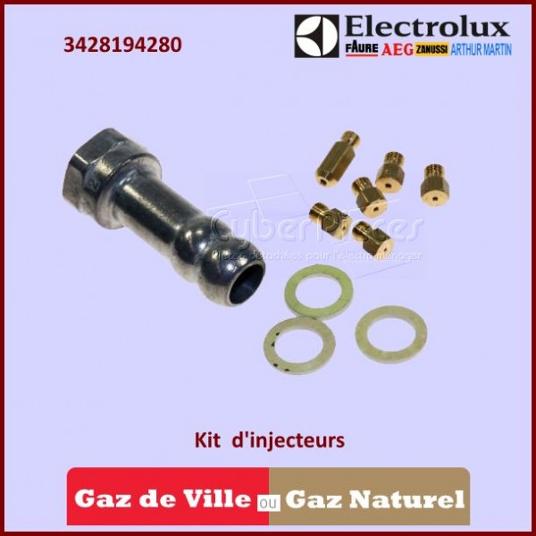 Kit Injecteur Gaz Naturel Electrolux 3428194280 - Pièces four