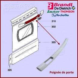 Poignée de porte de Four Brandt 76X6314 CYB-098595