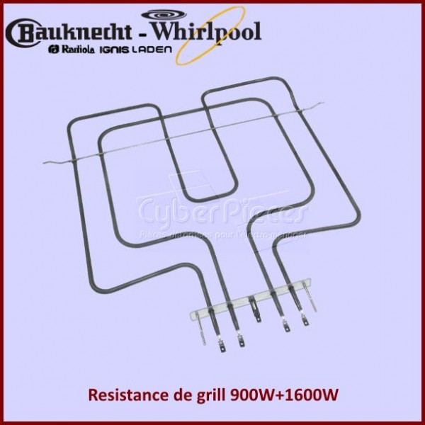 Resistance de grill 2500W Whirlpool 481225998474 CYB-079860 Resistance de grill 2500W Whirlpool 481225998474 CYB-079860