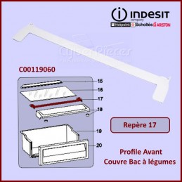 Profile Avant du bac a légumes Indesit C00119060 CYB-055680