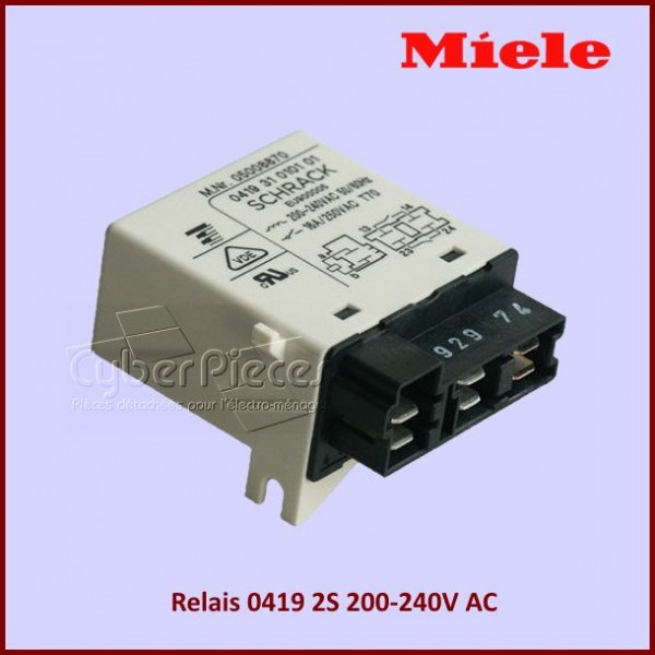 Relais 0419-2S AC / 200-240V Miele 5008870 CYB-389822