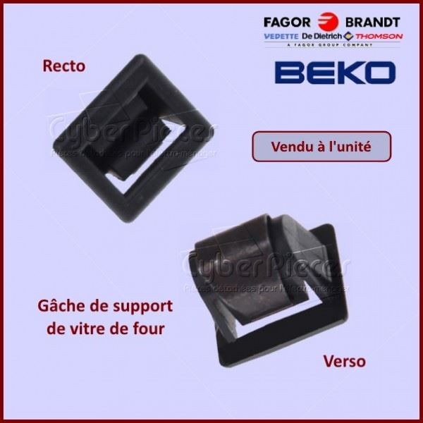 Gâche de support de vitre de four Beko 250100063 CYB-098229