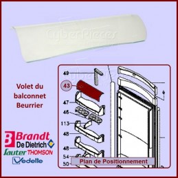 Couvercle de Balconnet Brandt F98H002E9 CYB-059985