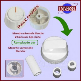 Manette blanche universelle pour cuisinière CYB-133524