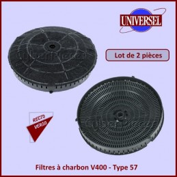 lot de 2 Filtres à charbon 175x42mm Type 57 CYB-203784