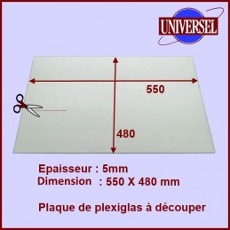 Plaque en Plexiglas 550X480X5MM CYB-146883