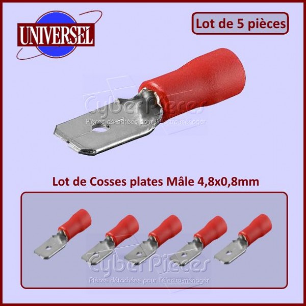 Lot de Cosses à sertir 2,8mm Mâle et Femelle - Composants électriques