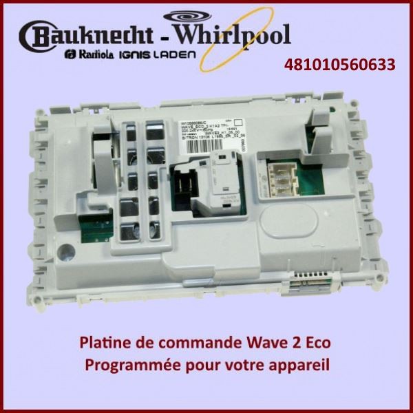 Carte électronique de commande Wave 2 Eco Basic Whirlpool 481010560633 GA-025621