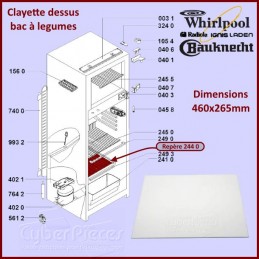 Plaque legumier Whirlpool 481946678402 CYB-206136