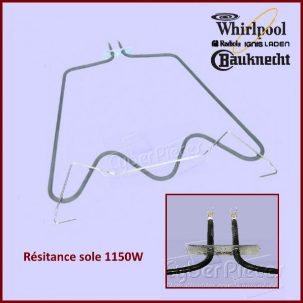 Résistance sole (inférieure) pour four / Cuisinière Whirlpool - Indesit  (pièce d'origine)