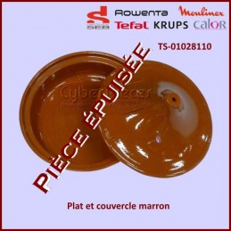 Plat + couvercle marron pour Tajine Seb TS-01028110***Piece epuisee***