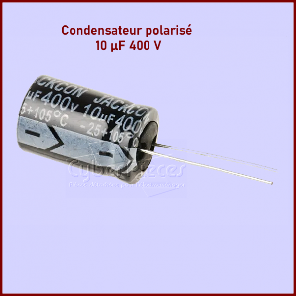 Lot de 10 Condensateurs polarisés 10μF 400V c.c CYB-261081