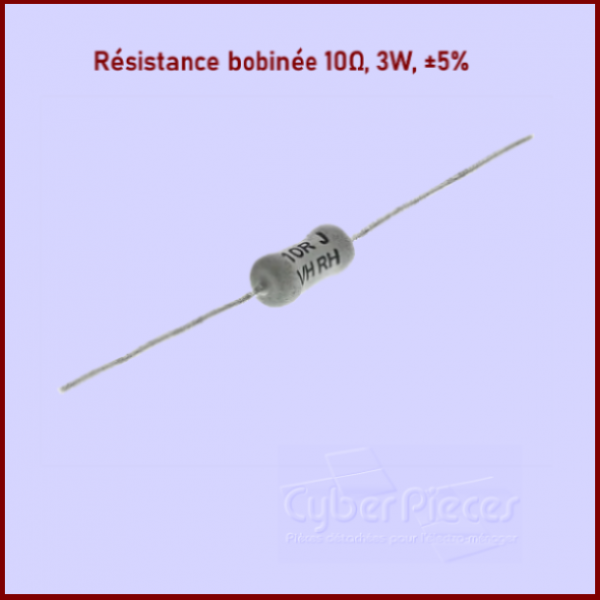 Résistances bobinées 10Ω, 3W, ±5% CYB-040853