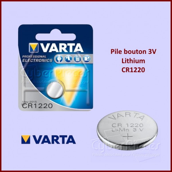 Pile bouton 3V Lithium CR1220 CYB-235815