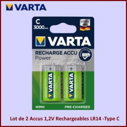 Varta Lot de 2 Piles Alcaline High Energy Type C 1,5V (LR14)