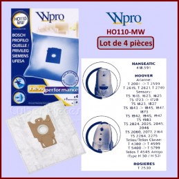 Lot de 4 sacs aspirateur Wpro HO110-MW CYB-073882