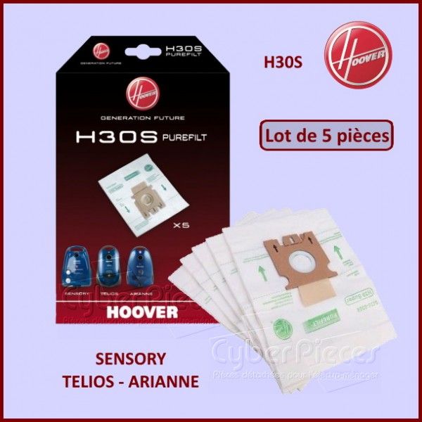 Lot de 5 sacs aspirateur HOOVER H30S