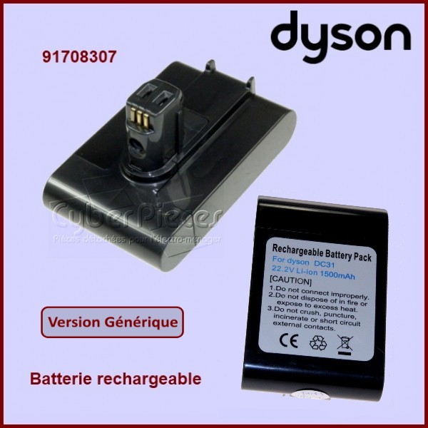 Batterie Dyson 91708307 - Bouton poussoir CYB-255592