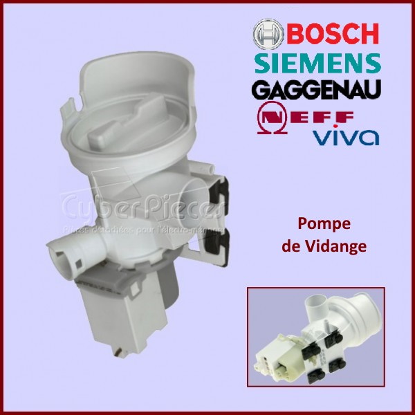 Filtre à peluche de vidange de lave-linge Bosch pièce adaptable