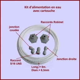 Tuyau d'alimentation d'eau + raccords 484000000134 CYB-014038