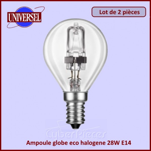 Ampoule globe eco halogene 28W E14 2000H CYB-238267