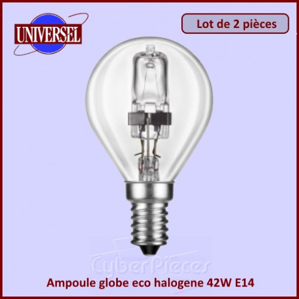 Ampoule globe eco halogene 42W E14 2000H CYB-238281