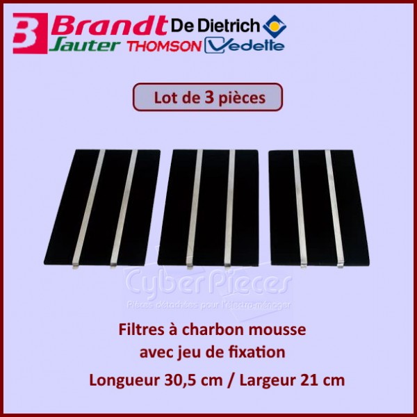 Filtres mousse SHK23AF1 Brandt 79X8361 CYB-249829