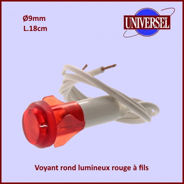 Voyant rond lumineux rouge à fils CYB-124676