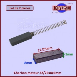 Charbon moteur 20/22,5x8x5mm Vorwerk CYB-226936