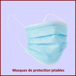 Lot de 10 Masques de protection 3 plis Bleu CYB-221054