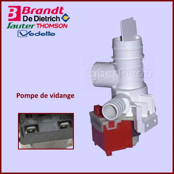 Pompe de vidange sans hélice Brandt L71A001I7 CYB-001298